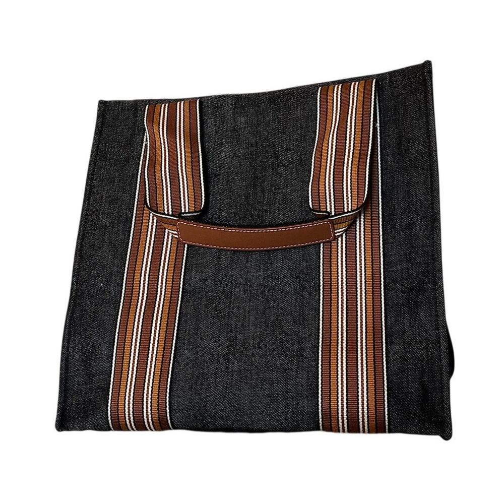 Loro Piana NWT Denim The Suitcase Stripe Small Cube w/ Pouches